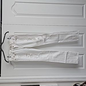 Hollister White Distressed Skinny Jeans